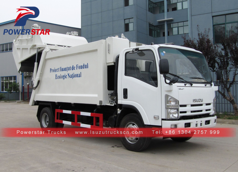 New garbage compactor truck Isuzu compression type garbage truck