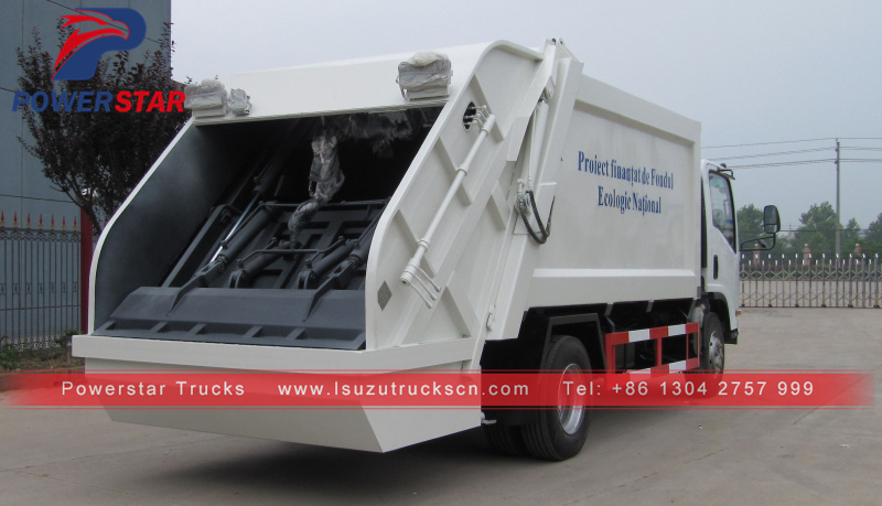 New garbage compactor truck Isuzu compression type garbage truck