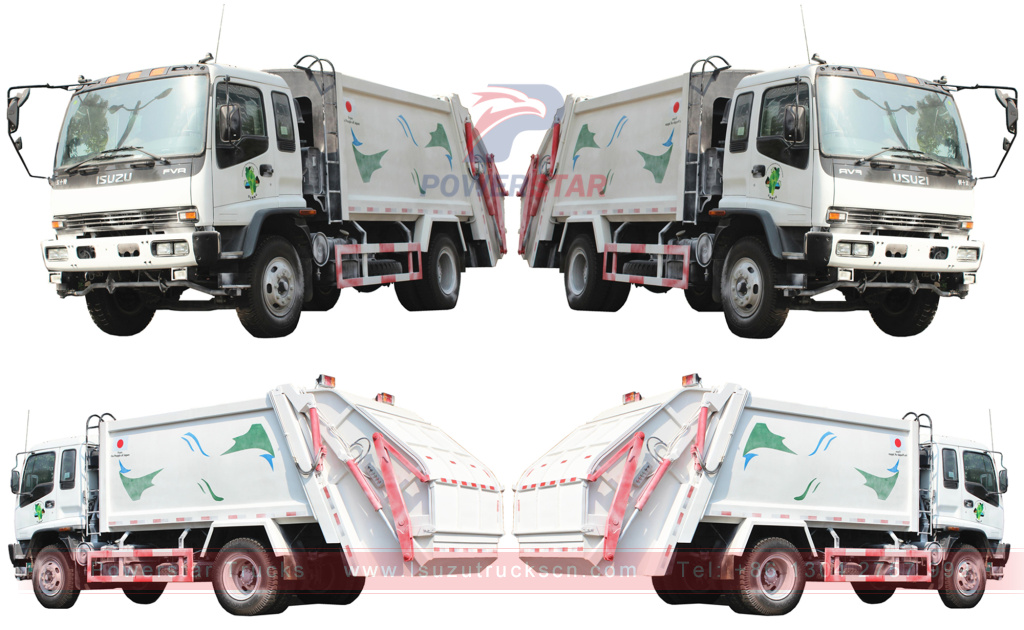 detail pictures for Refuse compactor truck Isuzu 12 cbm