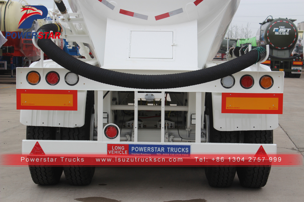 40 cbm bulk cement tank trailer Powerstar dry powder goods tanker trailer for sale