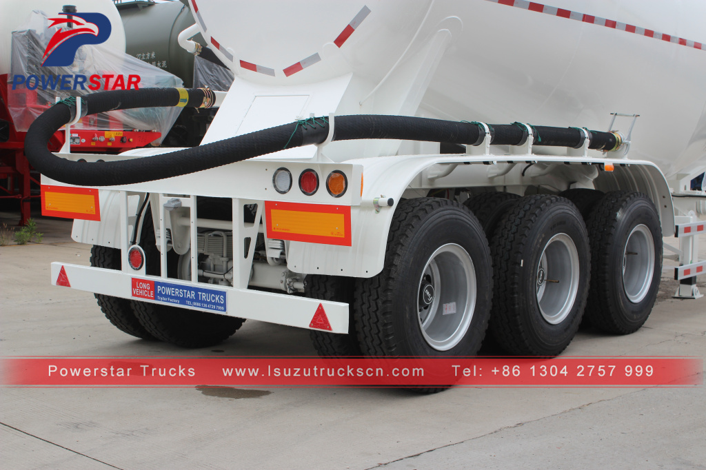40 cbm bulk cement tank trailer Powerstar dry powder goods tanker trailer for sale