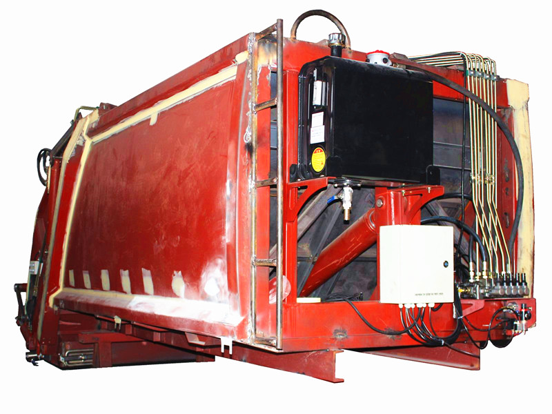 Hydraulic pressed garbage truck body kit system