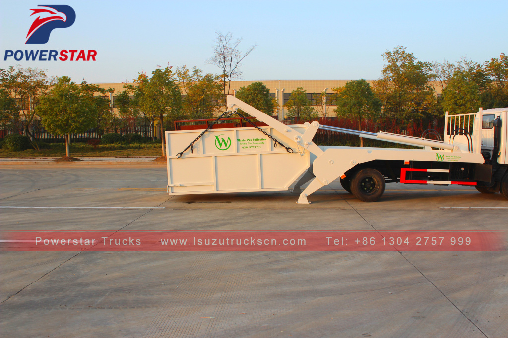 3tons 5tons side loader Isuzu swing arm container garbage truck 