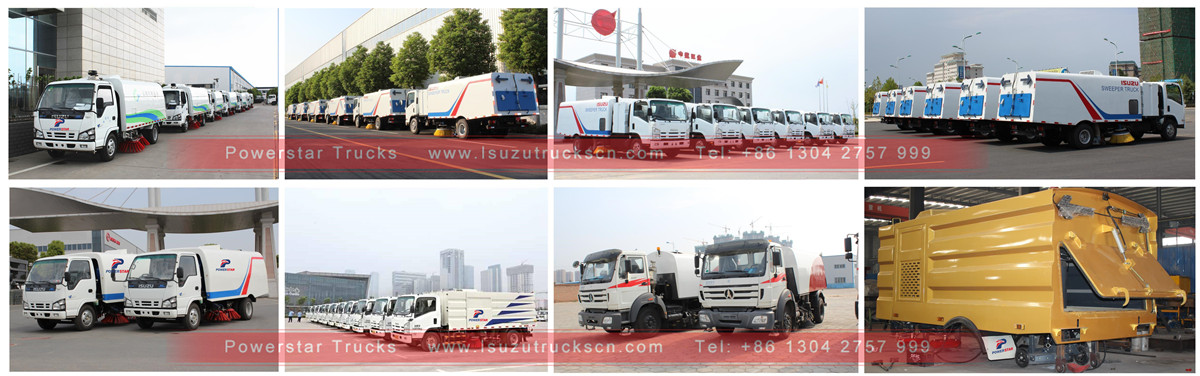 brand new Isuzu road sweeper cleaner truck stock for shipment
