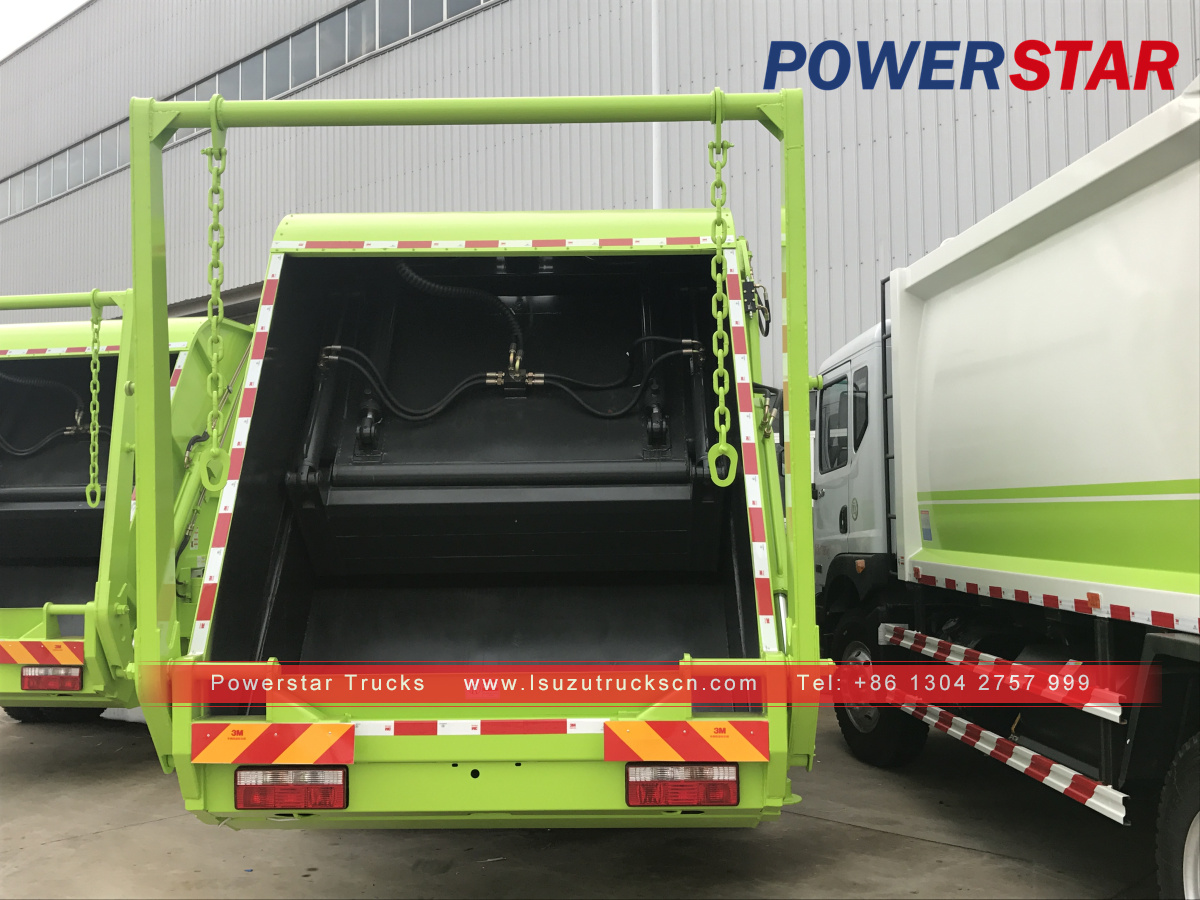 Venezuela 12m3 Rear loader Isuzu Hydraulic Pressing Garbage Trucks for sale