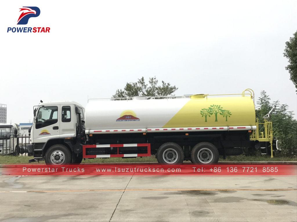 Mongolia ISUZU FVZ water delivery truck water spray bowser for sale