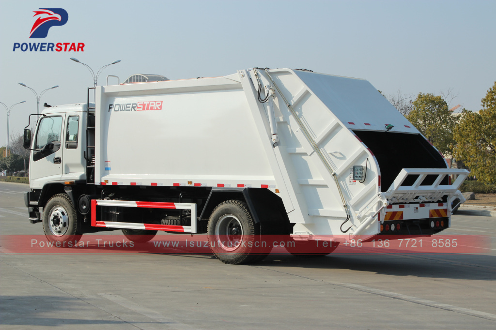 Powerstar ISUZU FVR Isuzu Garbage Vehicle Waste management Garbage Compactor Truck for philippines 