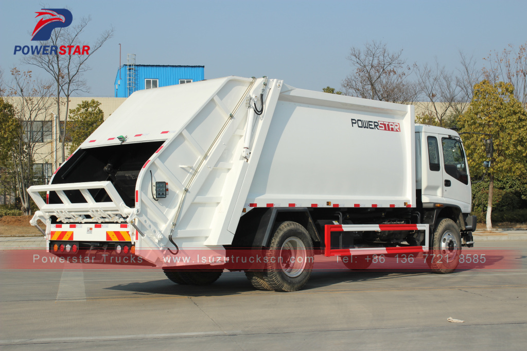 Powerstar ISUZU FVR Isuzu Garbage Vehicle Waste management Garbage Compactor Truck for philippines 