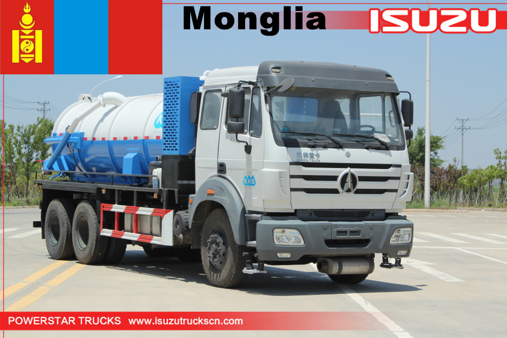 Monglia Beiben 10,000L Vacuum Sewage suction truck for sale
