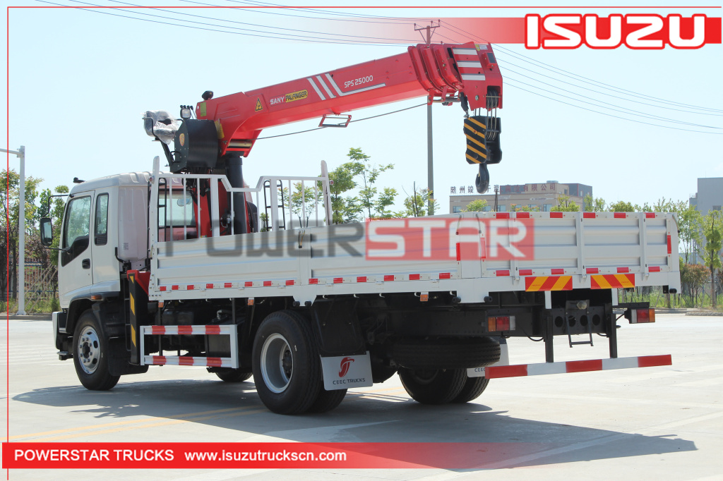 Philippines Custom Isuzu FTR Cargo Truck with Palfinger Telescopic Crane for sale