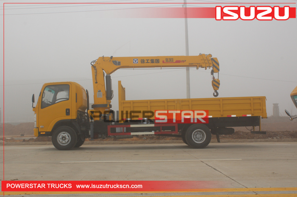 Custom Isuzu ELF 700P telescopic boom truck crane