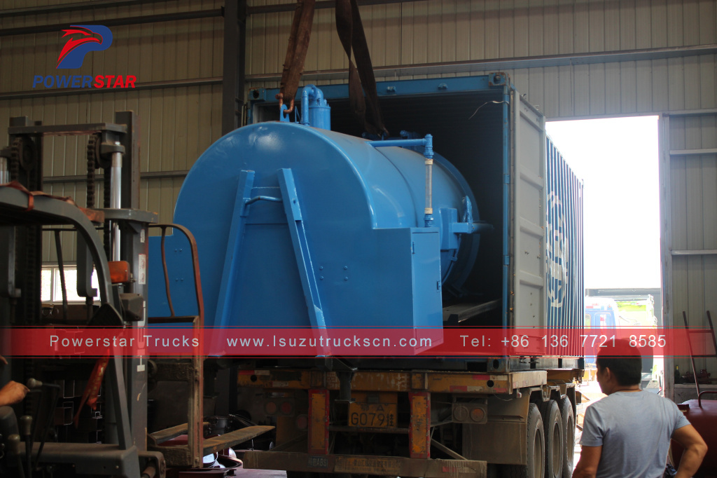 6,000L Sewage vacuum pump tanker truck super structure body kit