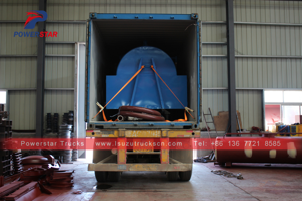 6,000L Sewage vacuum pump tanker truck super structure body kit