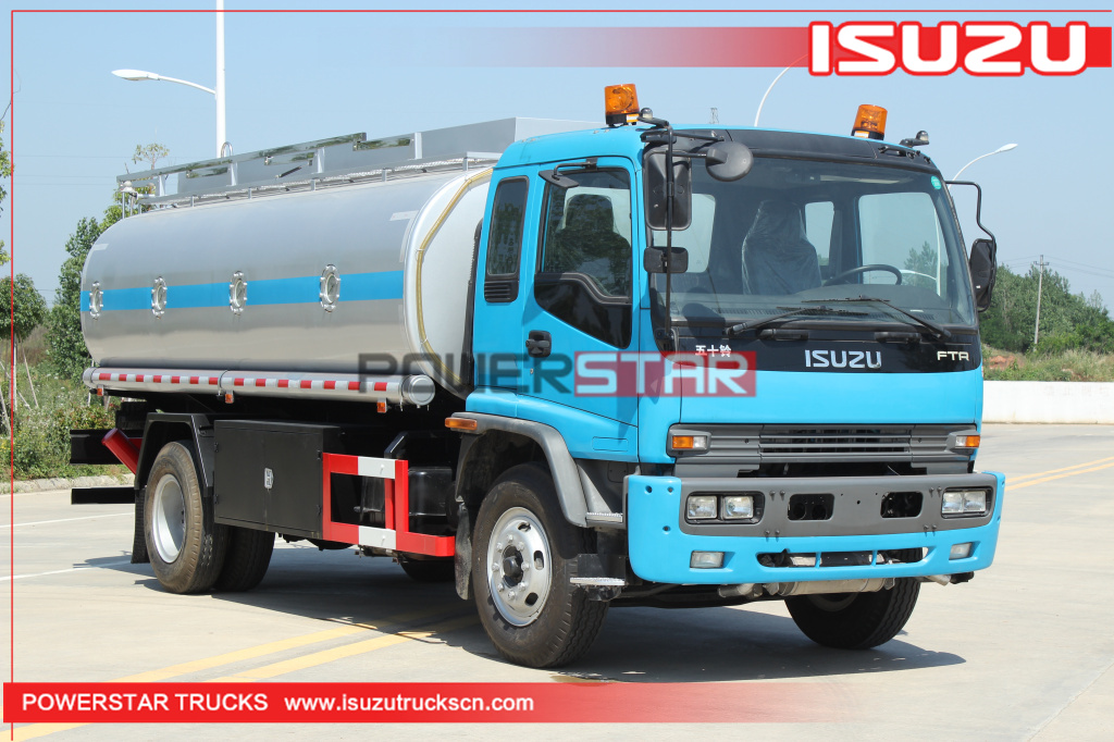 Myanmar ISUZU FTR FVR Fuel Tank Truck Refueling Oil Tanker Truck for Sale