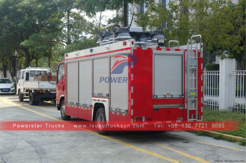 ISUZU floodlight lighting tower fire vehicle fire truck for sale 