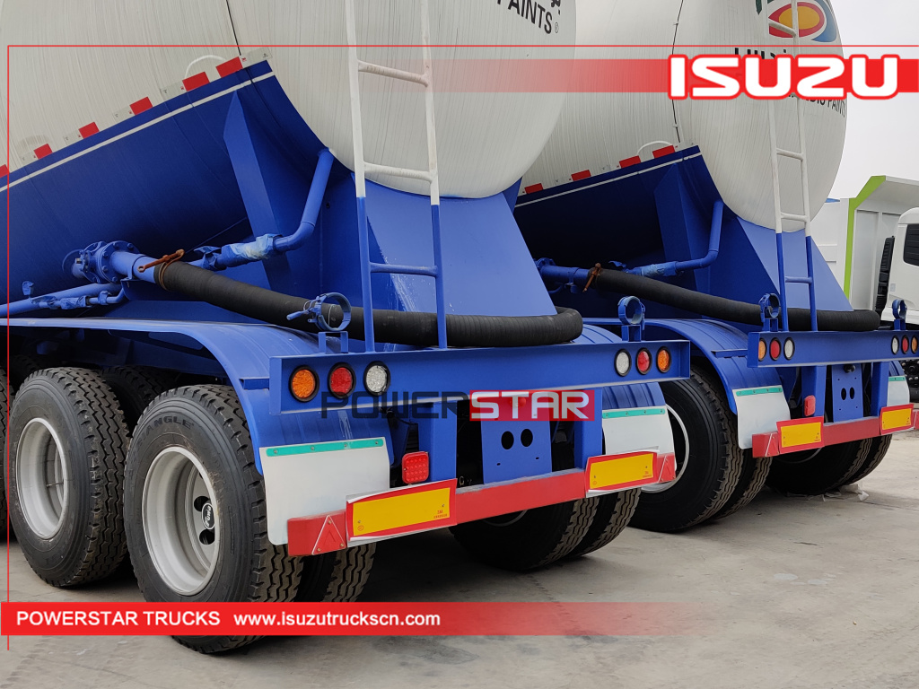 Sudan Tri-axle bulk cement truck powder tanker semi trailer for sale