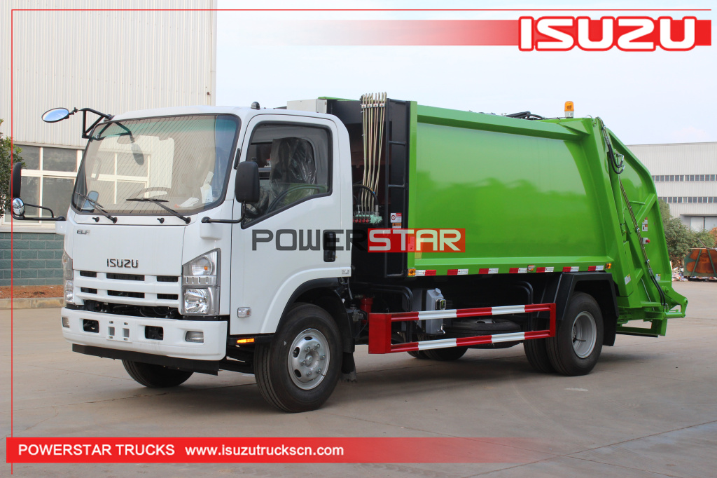 Factory New ISUZU ELF Rear Loader Garbage Compactor Truck for cape verde