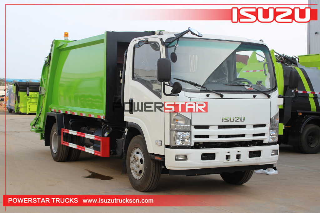 Cabo verde 10cbm Waste Refuse Collection Truck ISUZU ELF Waste Compactor Truck 