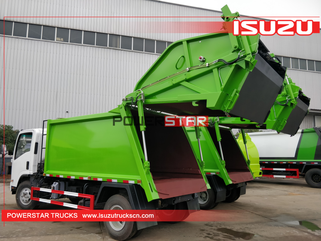 ISUZU ELF 4x2 Refuse Compactor Truck 10 cubic meters Compression Garbage Truck 