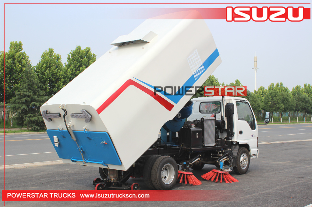 Cement plant road sweeper truck Isuzu