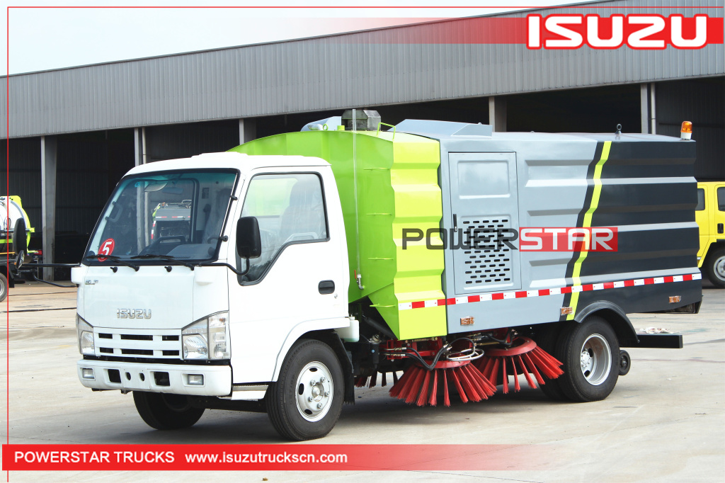 Isuzu Truck Mounted Vacuum Road Sweeper Trucks for sale