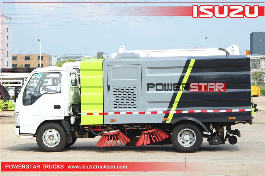 Isuzu Truck Mounted Vacuum Road Sweeper Trucks for sale