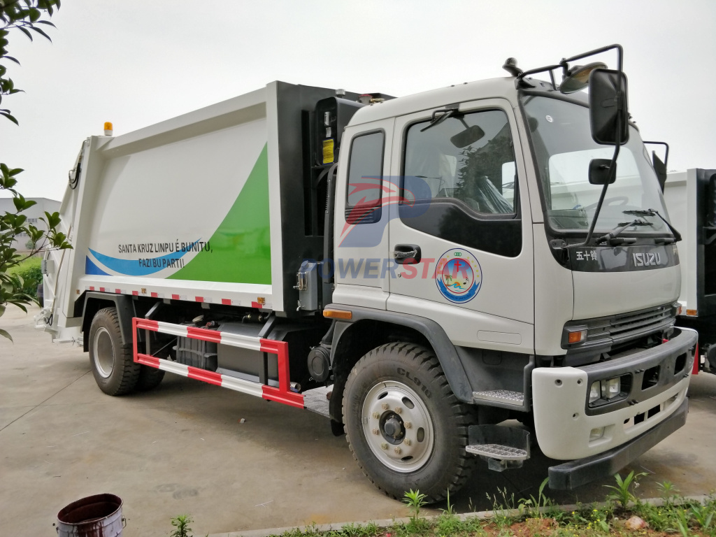 14Cbm Angola 4x2 Japanese Isuzu fvr Trash Truck Garbage Compactor