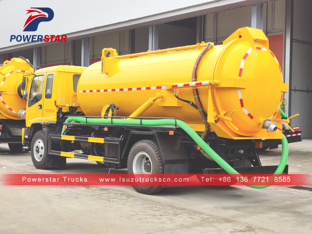 12,000L ISUZU FTR vacuum sewage suction tanker trucks