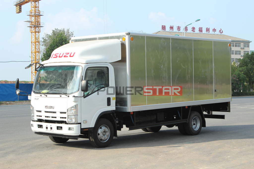 Isuzu Elf Aluminum Closed Cargo Van Trucks