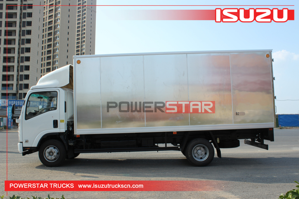 Philippines New 5tons to 10tons 190HP Isuzu 700p 4X2 Aluminum alloy Cargo Van Truck