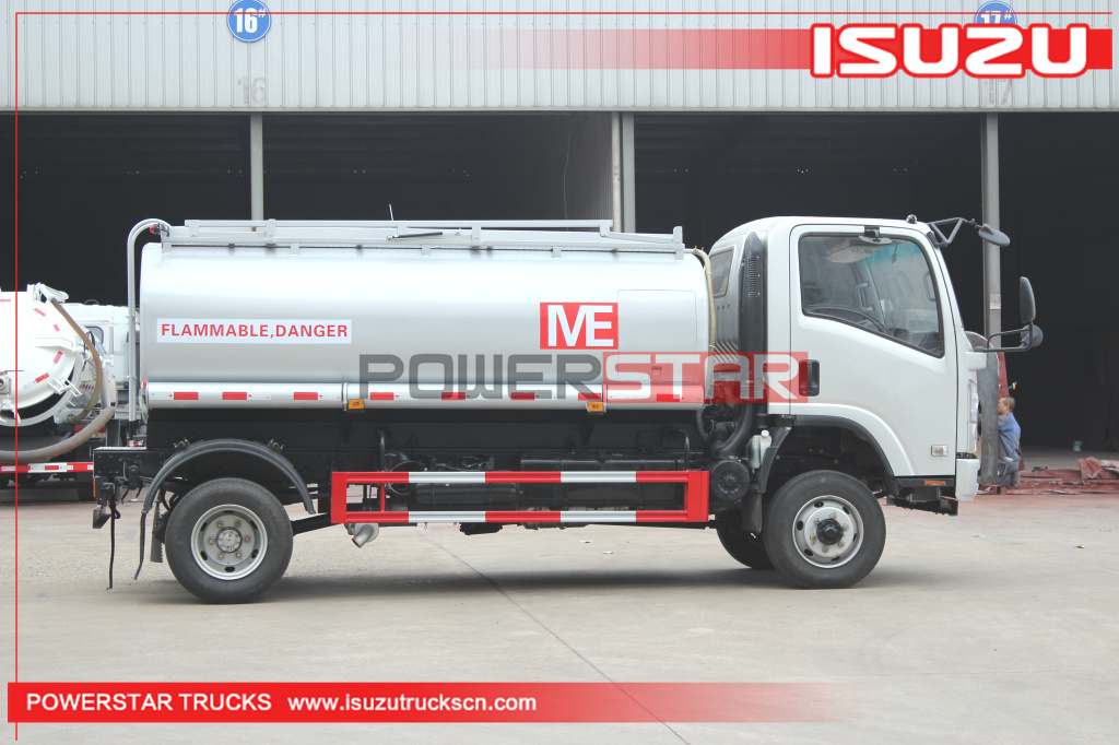 Customer made 4x4 Isuzu ELF NPR 700P 4WD 6,000L Fuel Oil Refueling Tanker Trucks