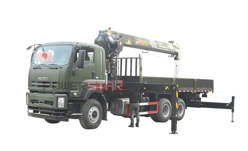 Military ISUZU 6x4 VC46/61 truck with 16t SANY Palfinger SPS40000 crane