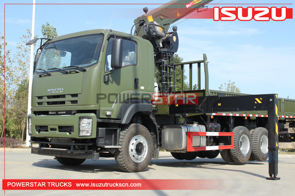 Philippines Military ISUZU vc46 GIGA Cargo Crane Truck with palfinger SPS40000 Loader Crane
