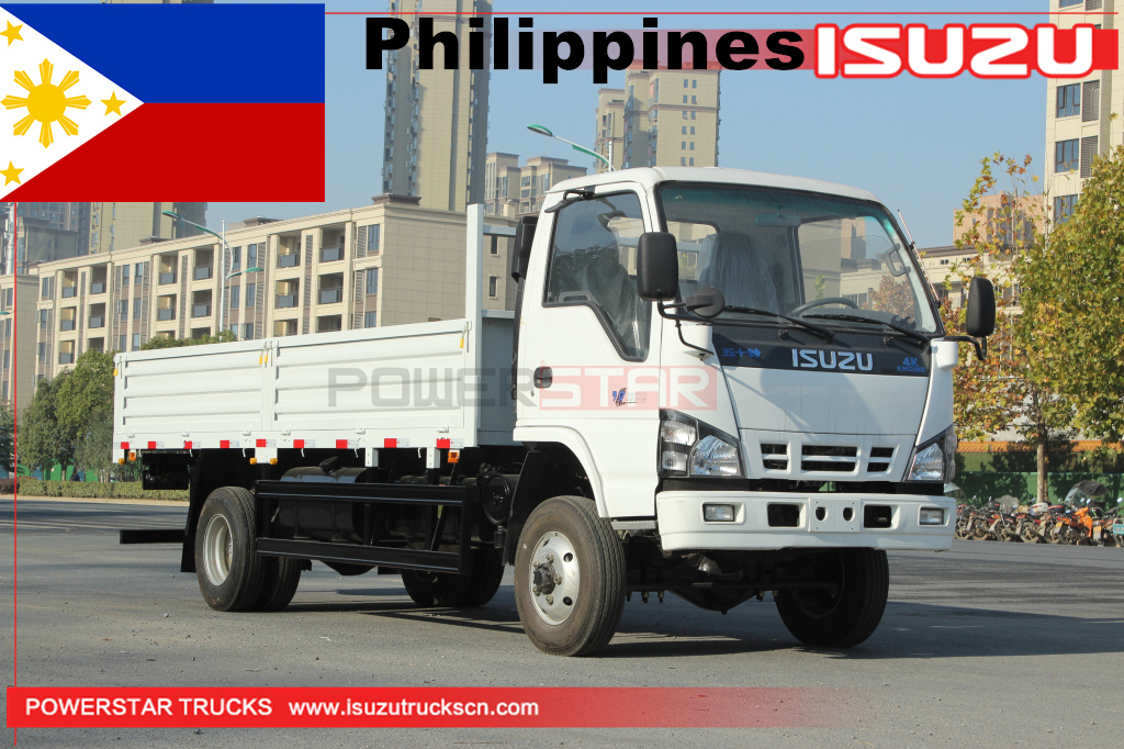 Philippines orignial manufacturer ISUZU 4X4 Off road LHD 6 wheeler drop side stake cargo van truck