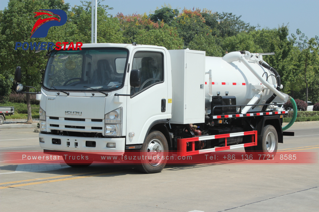 Philippines Isuzu NKR ELF Fecal suction truck Sewage suction trucks for sale