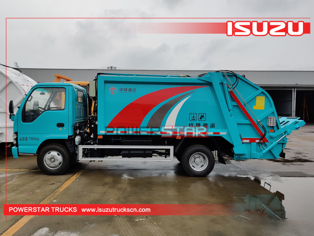 Mongolia ISUZU New Rear Loader Trash Management 5m3 Garbage Compactor Truck with Factory Price