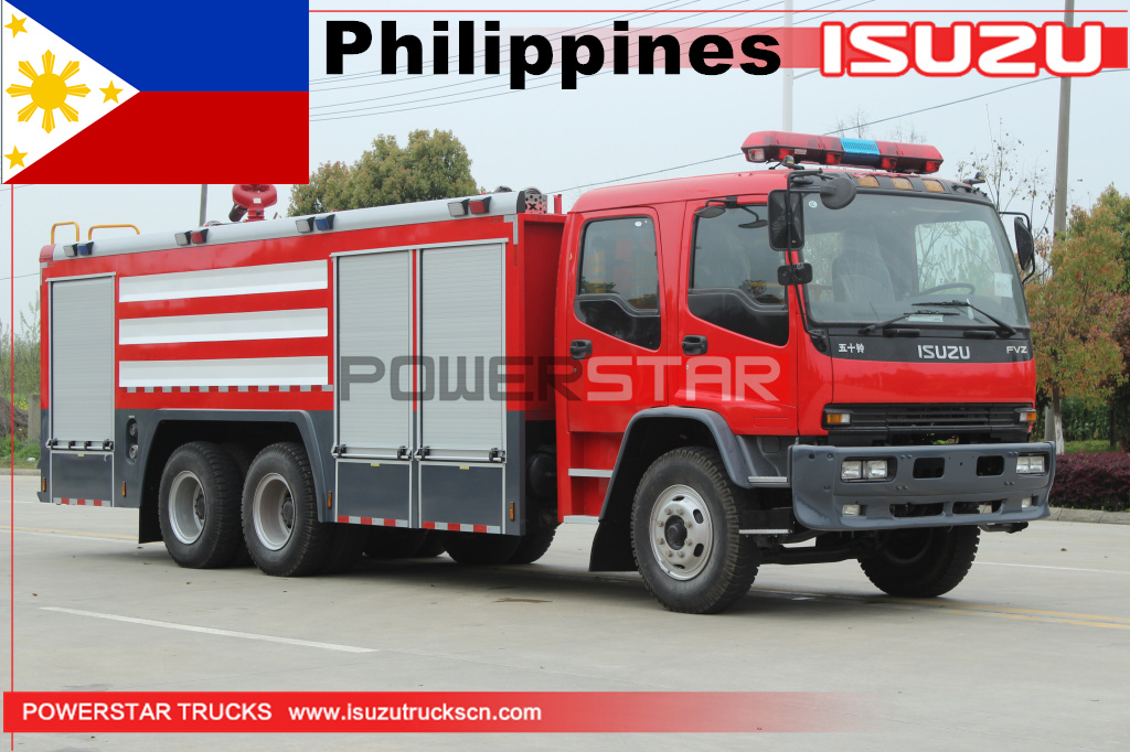 Philippines ISUZU FVZ 4X2 6X4 10000 Liters Foam Water Tank Fire Fighting Truck for Sales 