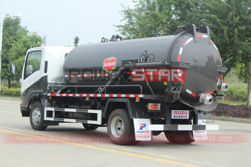 Philippines Del monte ISUZU Vacuum Suction Truck Vacuum Suction Truck ISUZU ELF 4X2 Vacuum Sewage Suction Tanke vehicel 8,000L