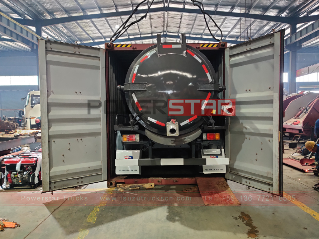 Philippines Del monte ISUZU Vacuum Suction Truck Vacuum Suction Truck ISUZU ELF 4X2 Vacuum Sewage Suction Tanke vehicel 8,000L