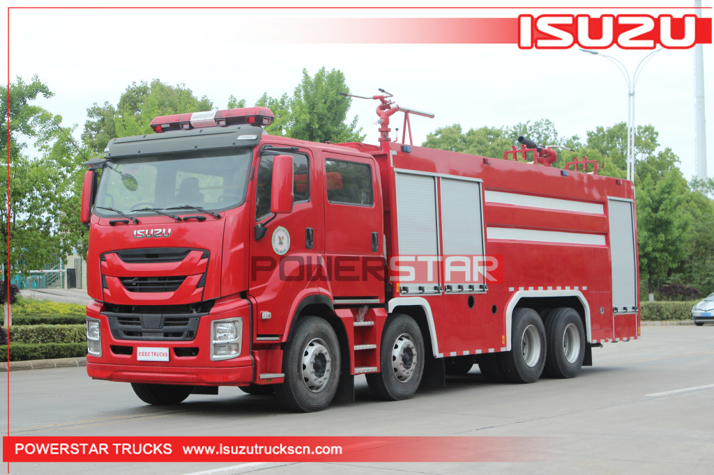17 Tons ISUZU Fire truck with 8x4 GIGA water foam dry powder heavy fire engine vehicle
