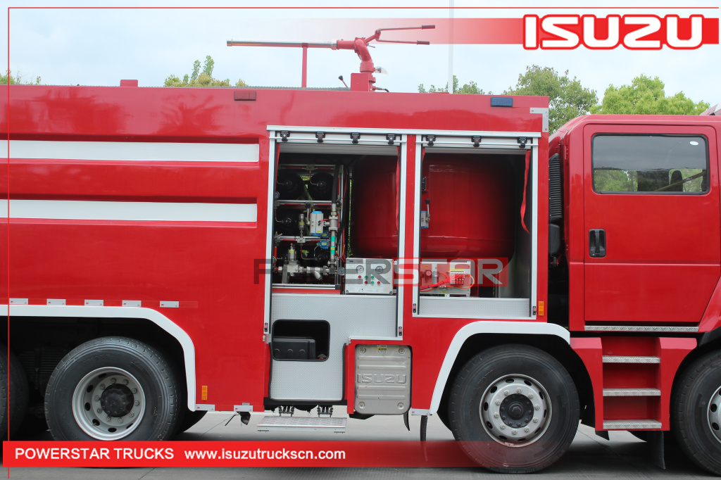 Japan ISUZU GIGA heavy duty Water Foam Powder Combined Fire Fighting Truck