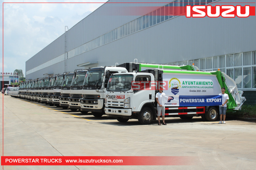 Dominican ISUZU Rear Loader Waste Collect Municipal Sanitation Garbage Compactor Truck