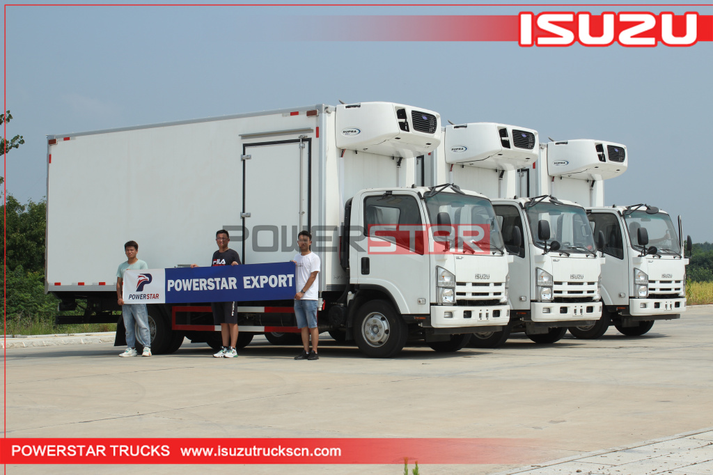 Chile ISUZU NPR carrier freezer truck refrigeration units for refrigerated box trucks for sale
