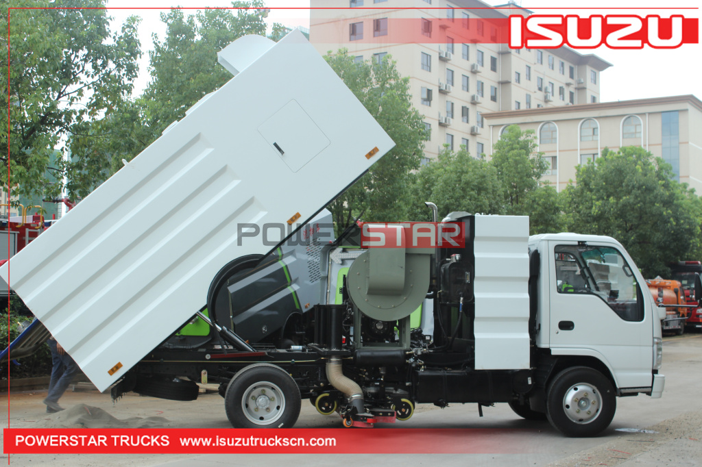 ISUZU ELF Vacuuming Sweeper Strong Suction Road Vacuum Cleaner Road Cleaning Vehicle