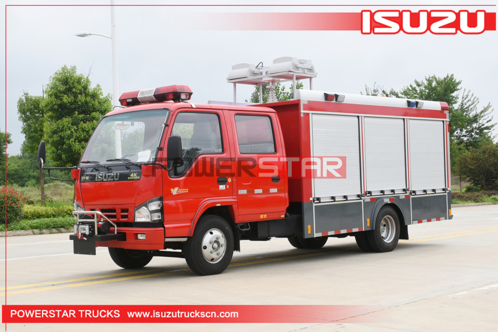 Djibouti Water tank fire truck ISUZU Foam fire vehicle for sale