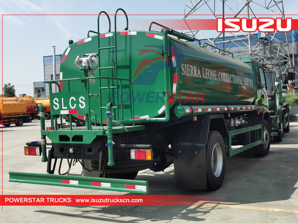 Sierra Leone ISUZU FVR Road Street Water Tank Bowser Tanker Sprinkler Sanitation Trucks for sale