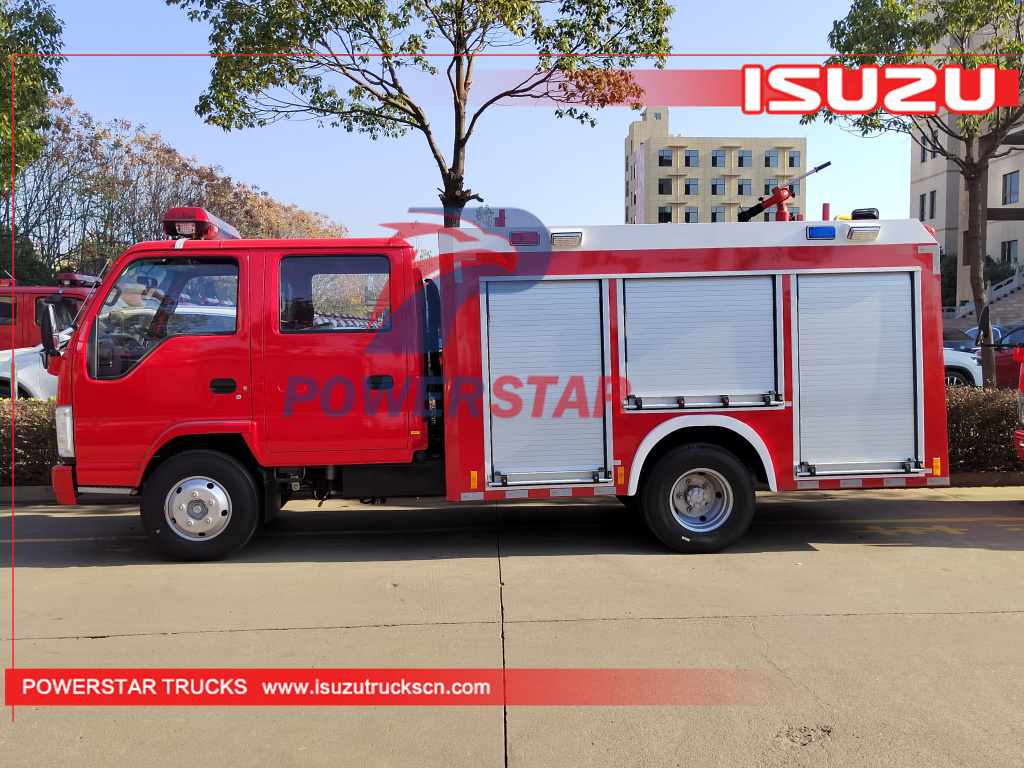 Cambodia ISUZU ELF 100P Fire Emergency Rescue Water Pumper Truck Small Fire Engine Vehicle