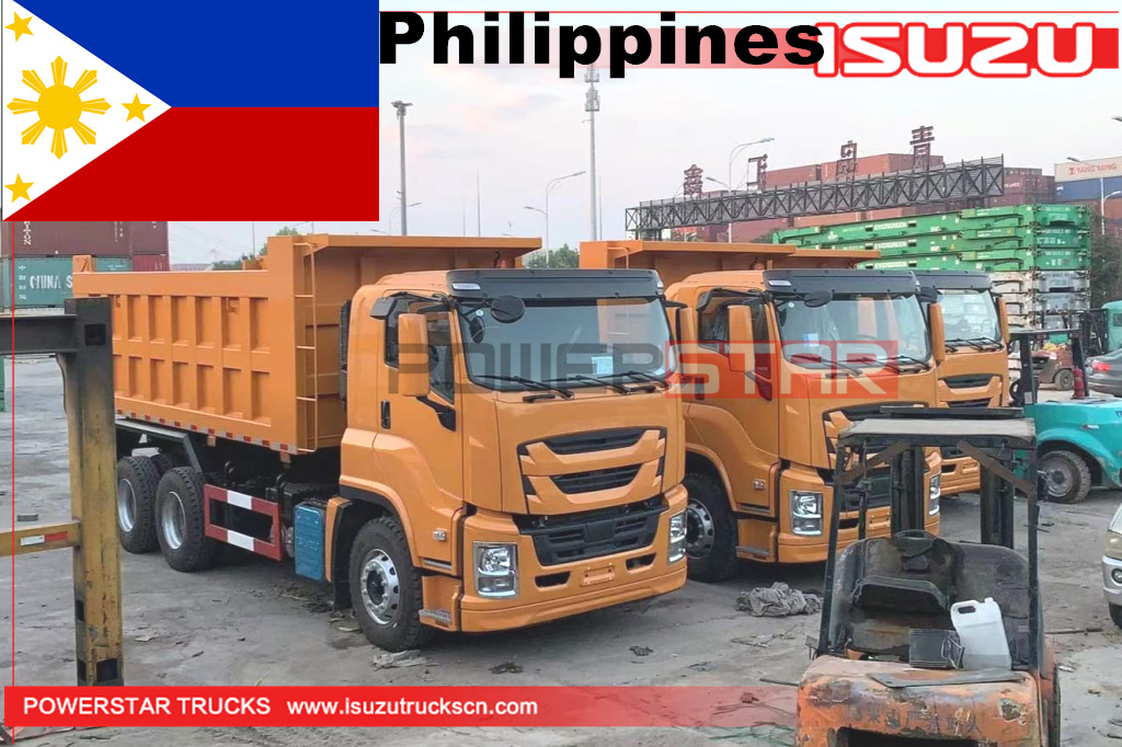 Philipppines ISUZU GIGA VC61 6*4 10 wheelers heavy duty dump truck tipper truck