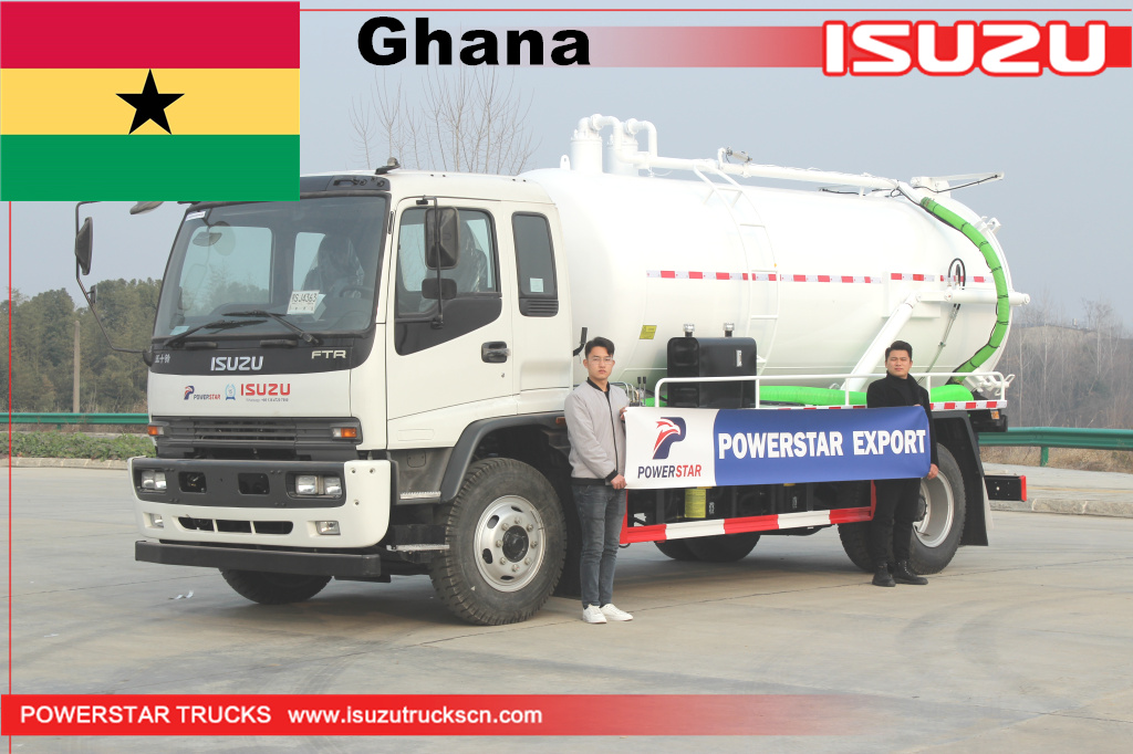 ISUZU FTR 12000 Liters Septic Vacuum Truck/12cbm cessipit tank truck for sale