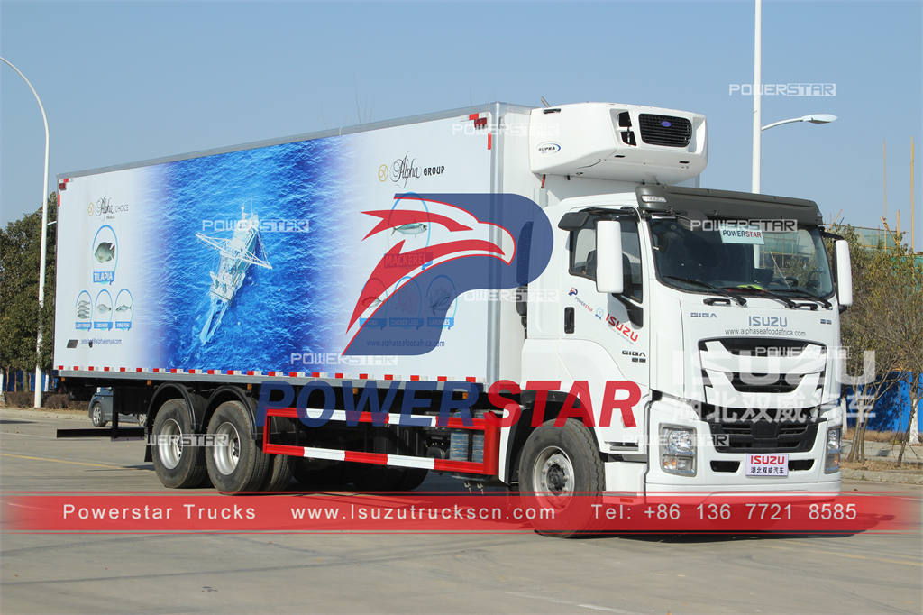 High quality ISUZU GIGA reefer truck with CARRIER unit for Africa